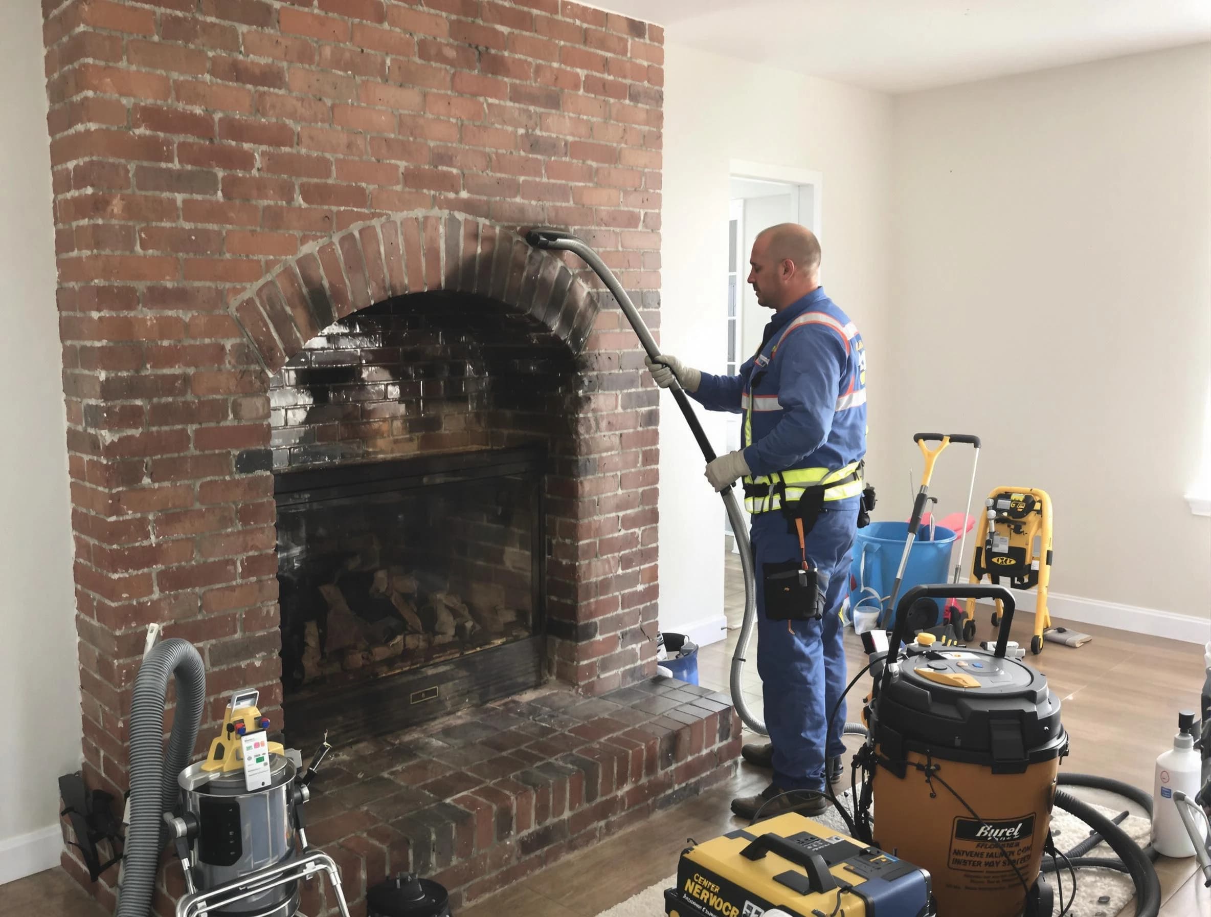 South Fulton Chimney Sweep expert performing detailed chimney sweep in South Fulton, GA