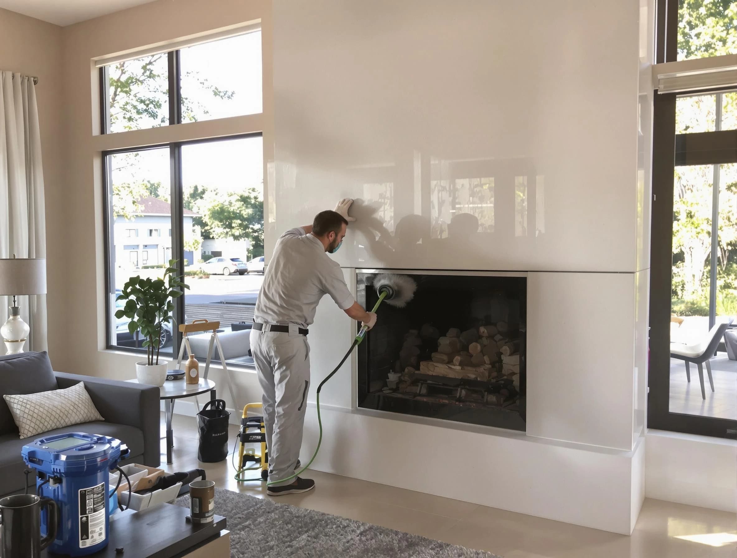 South Fulton Chimney Sweep performing thorough soot removal in South Fulton, GA