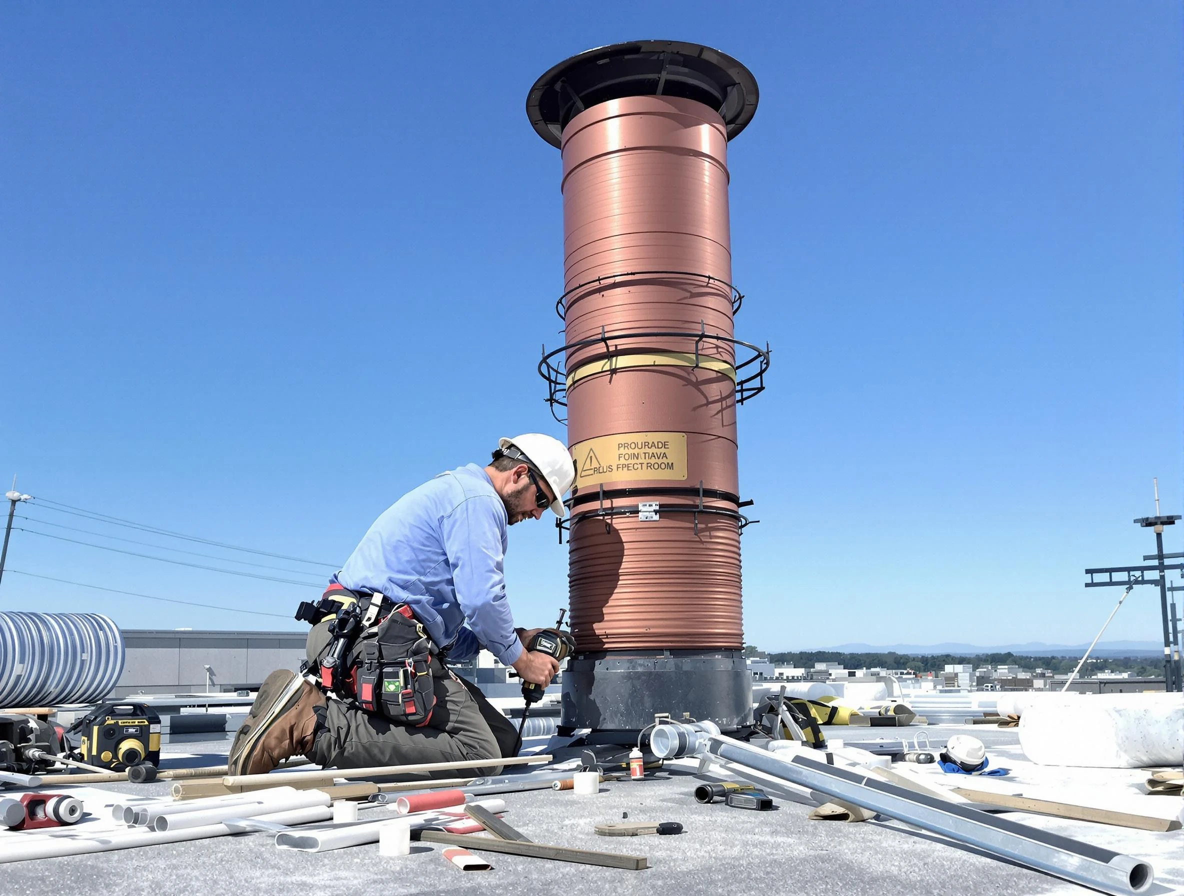 Installed chimney liner by South Fulton Chimney Sweep in South Fulton, GA
