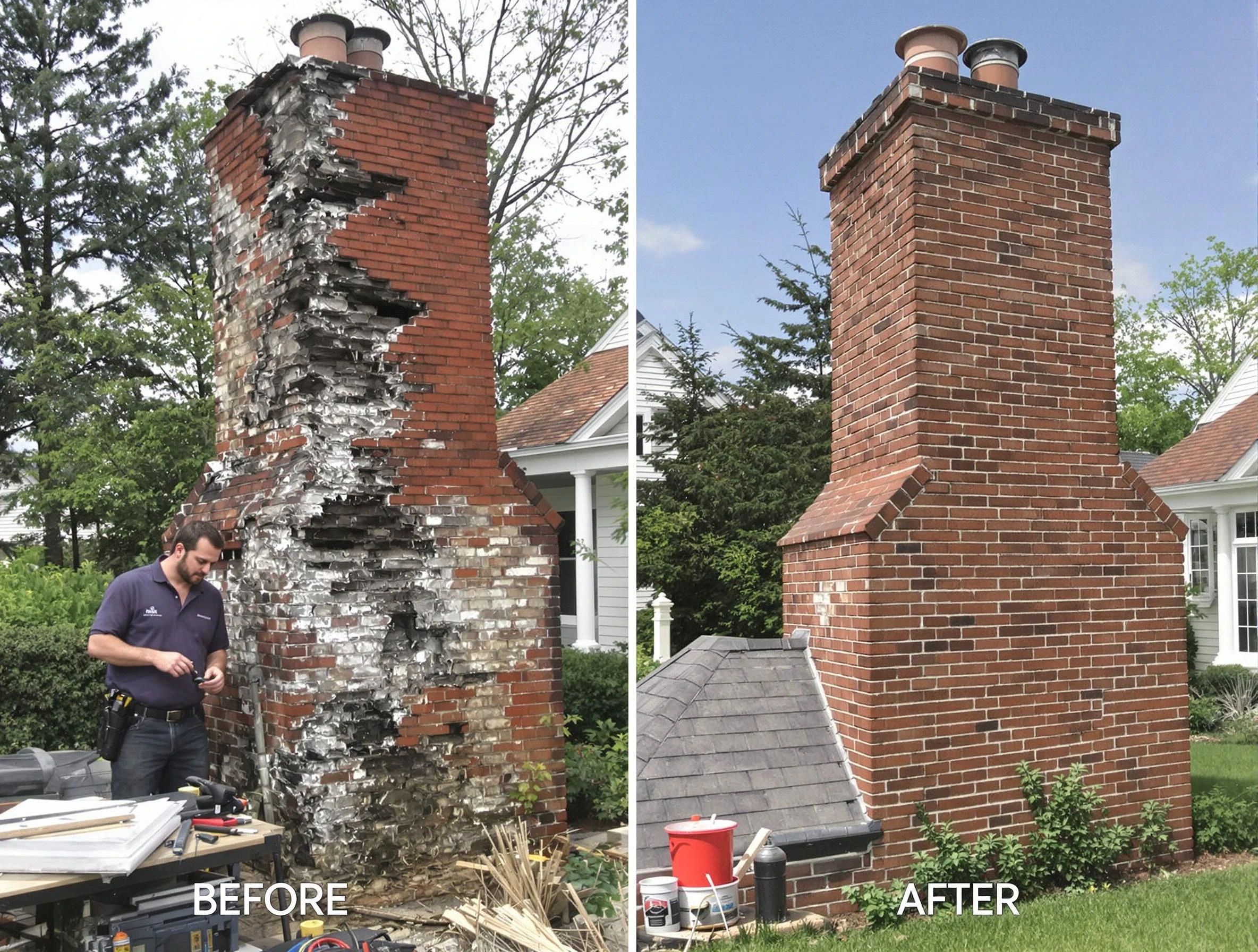 South Fulton Chimney Sweep performing a full chimney restoration in South Fulton, GA