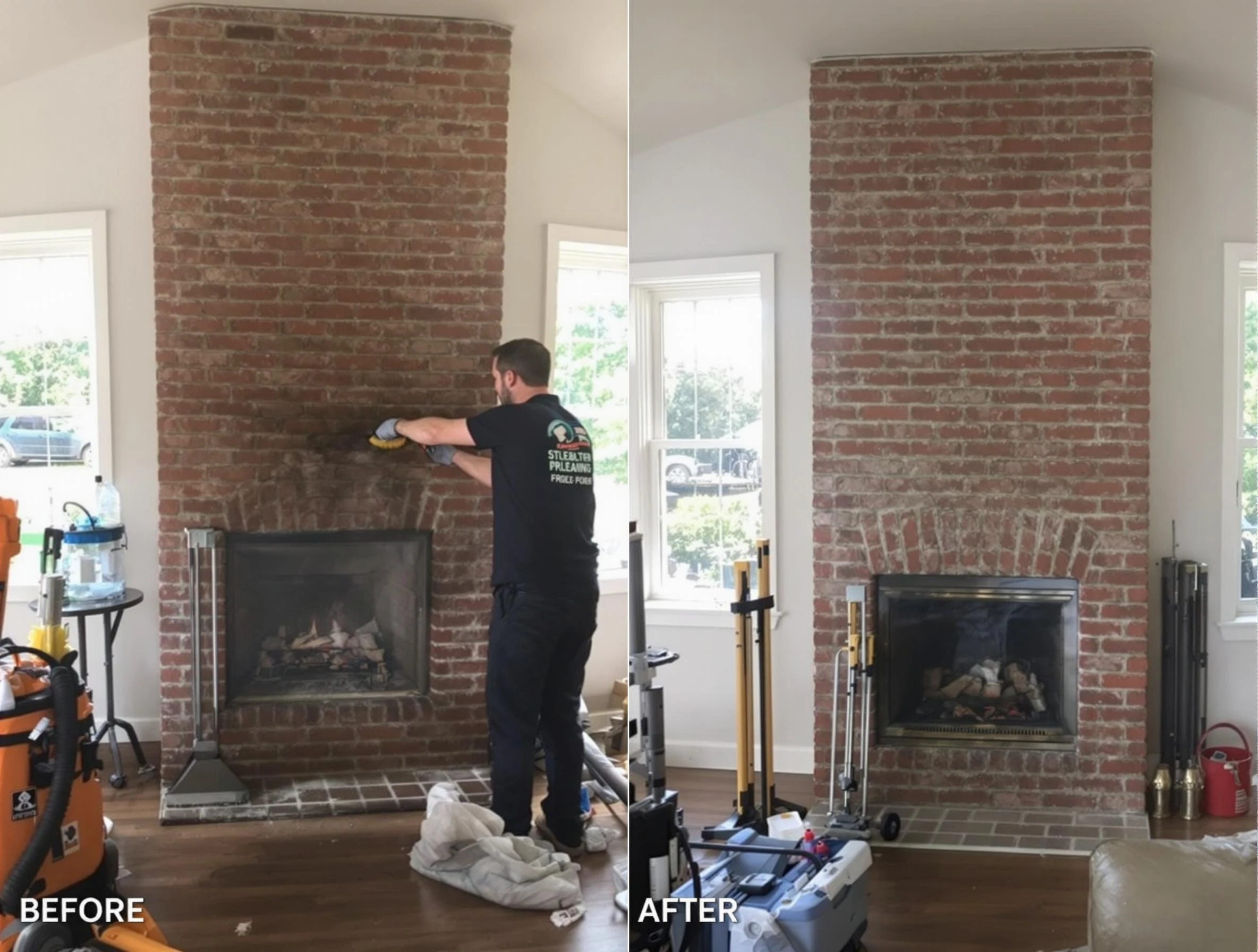 Finished chimney sweeping service by South Fulton Chimney Sweep in South Fulton, GA