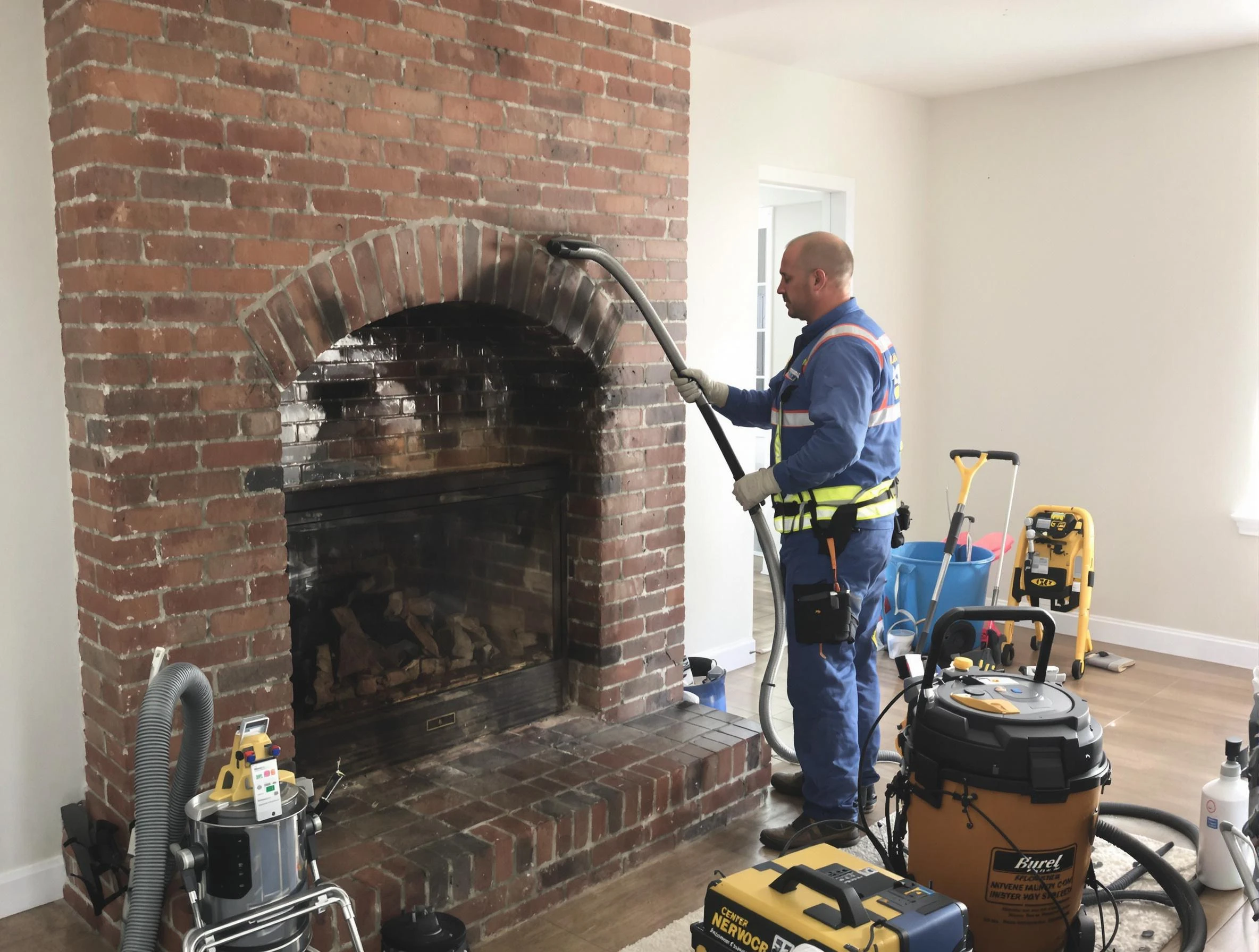 South Fulton Chimney Sweep expert performing detailed chimney sweep in South Fulton, GA